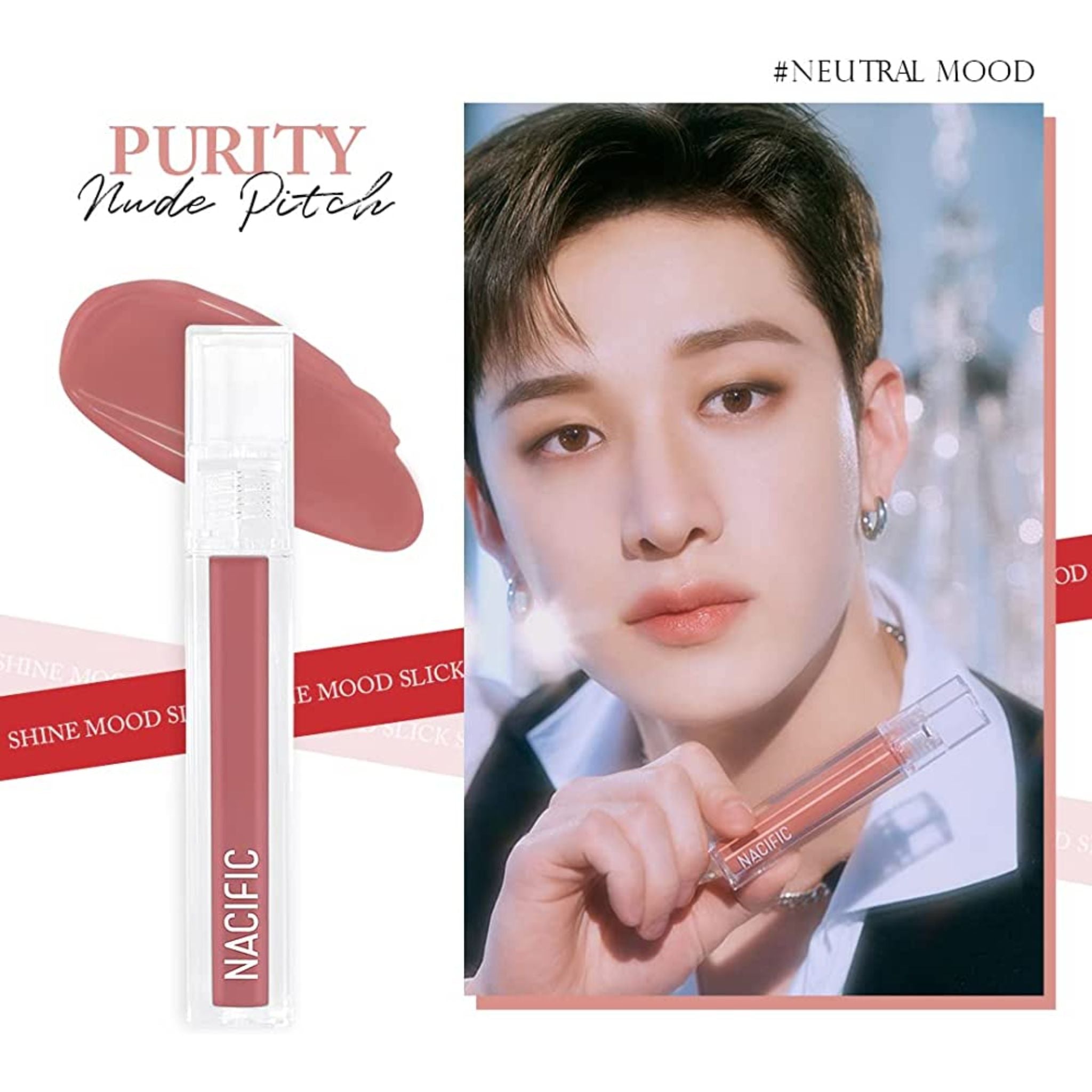 NACIFIC X STRAY KIDS Shine Mood Slick Lip Tint Set + 8 Photocards